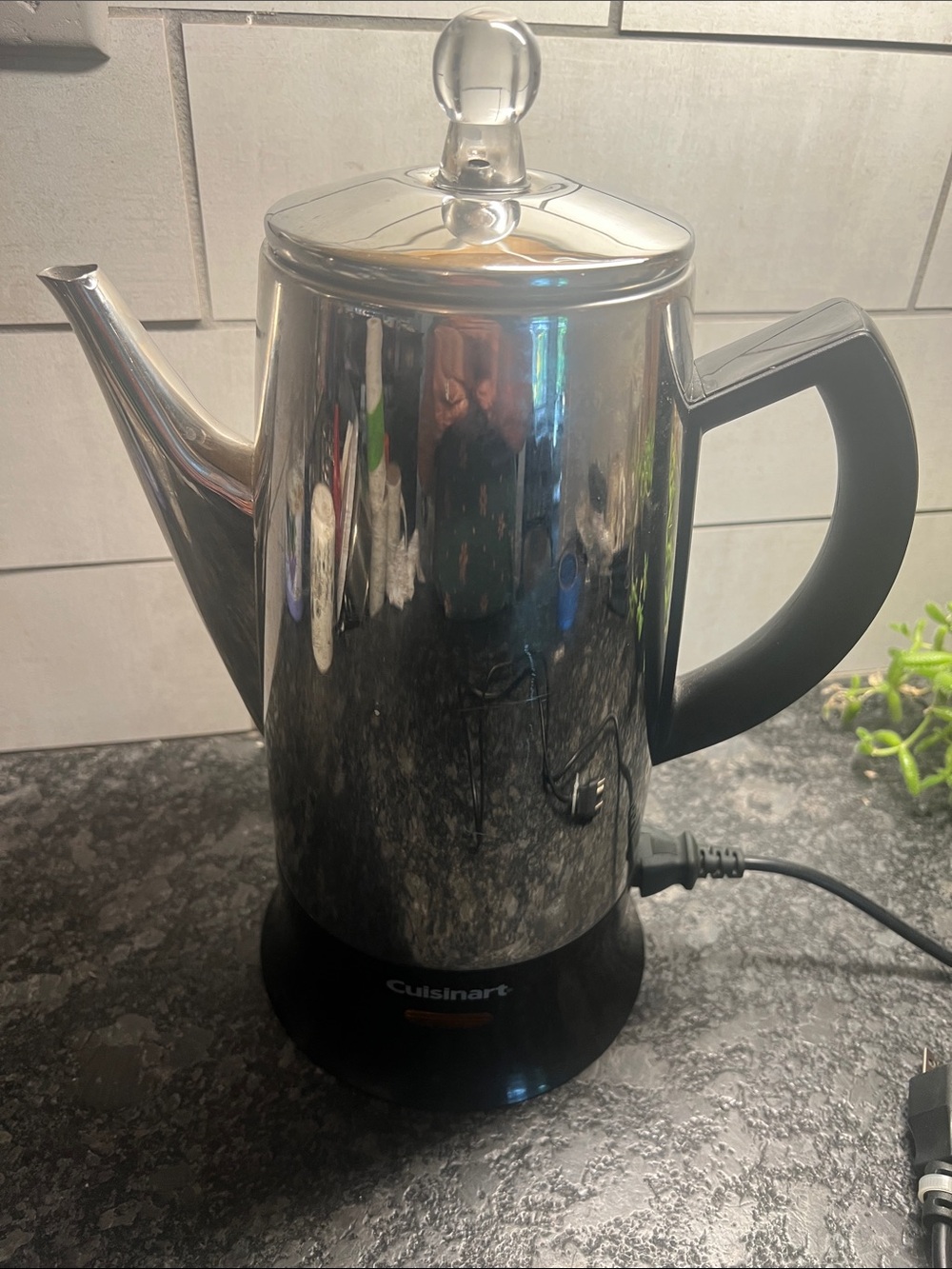 Cuisinart 12 cup Stainless Electric Coffee Percolator with Black Handle. Tested!